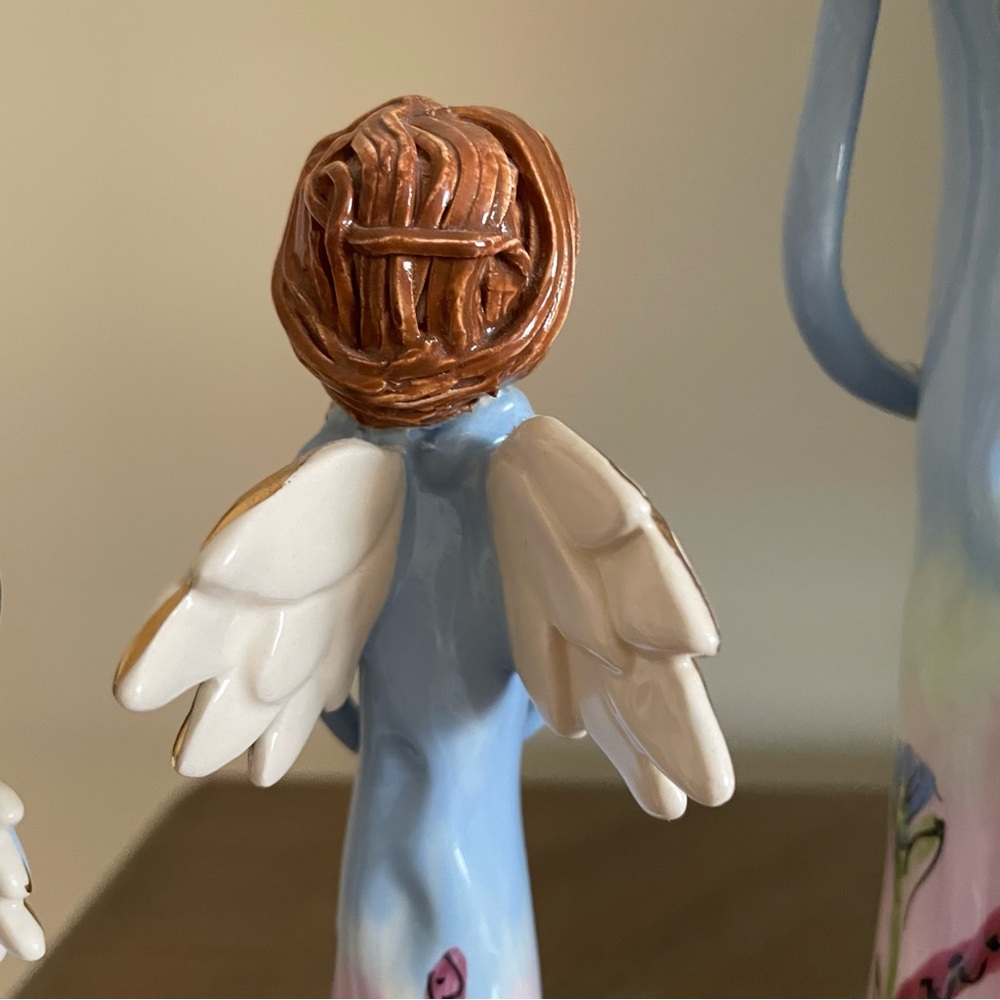 Heather Goldminc Blue Sky Claywork Angel Figurines Set Of Three - Picture 11 of 16